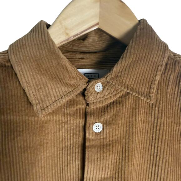 AYR The Deep End Brown Corduroy Relaxed Fit Button Up Shirt Size XS - Picture 3 of 8